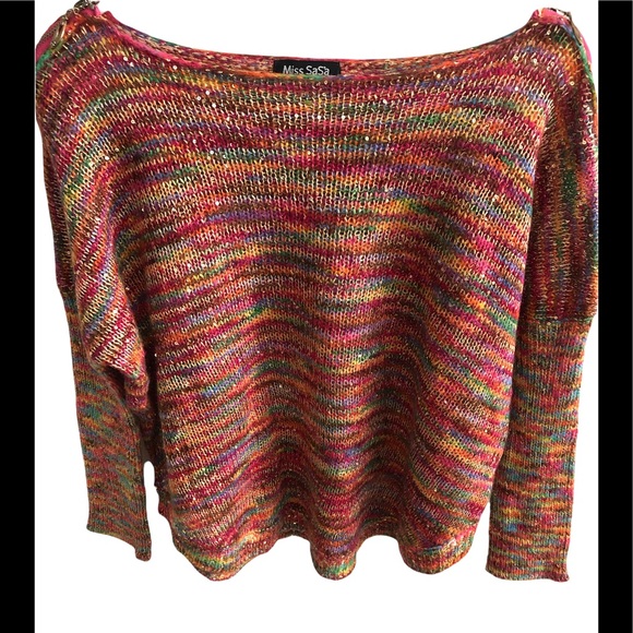 MISS SASA Scooped Neck Sweater - Picture 2 of 4